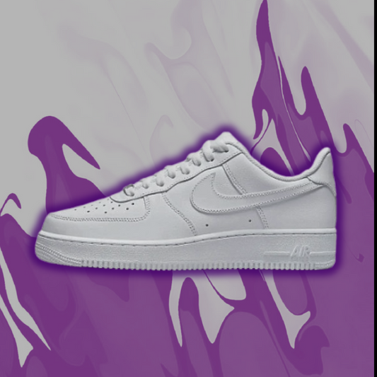 White Nike Air Force 1's