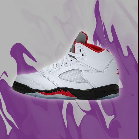 Jordan 5 Retro "Fire Red Silver Tongue"