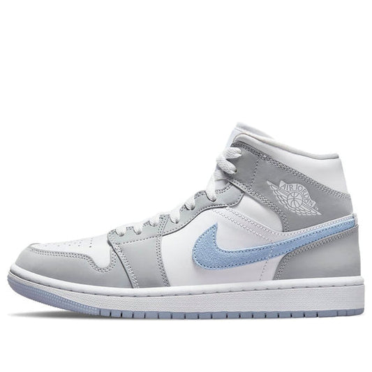 WMNS) Air Jordan 1 Mid 'Wolf Grey Aluminum'