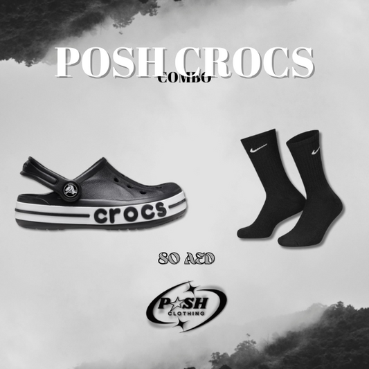 PoshKickz Crocs Deal (Black)